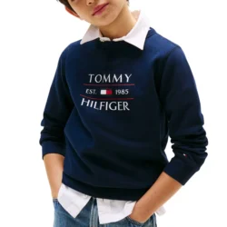 Παιδική μπλούζα φούτερ TOMMY HILFIGER FLAG Μπλε