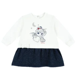 Βρεφικό φόρεμα Chicco λευκό/μπλε