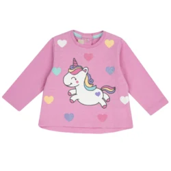 Βρεφική μπλούζα μονόκερος Chicco ροζ