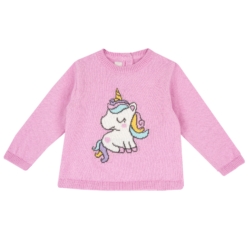 Βρεφικό πουλόβερ κορίτσι μονόκερος Chicco ροζ