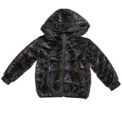 Παιδικό μπουφάν κορίτσι PLEASE μαύρο