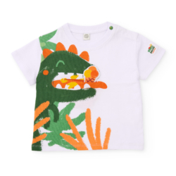 Παιδικό T-shirt δεινόσαυρος λευκό tuc tuc