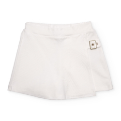 Παιδική κρουαζέ φούστα-σορτς λευκή Nath