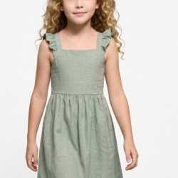 Παιδικό φόρεμα καλοκαιρινό φυστικί SRFN