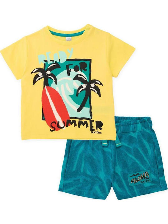 Παιδικό καλοκαιρινό σετ αγόρι κίτρινο/πράσινο Nath