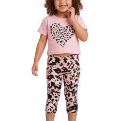 Παιδικό σετ μπλούζα/κολαν ροζ print Prod