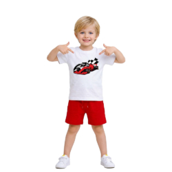 Παιδικό σετ καλoκαιρινό για αγόρι λευκό/κόκκινο Prod