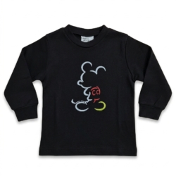 Μακρυμάνικη Παιδική Μπλούζα Mickey Mouse Μαύρο SRFN